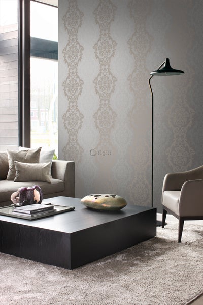 Origin Wallcoverings Tapete Ornamente Taupe und Bronze - 53 cm x 10.05 m - 346212