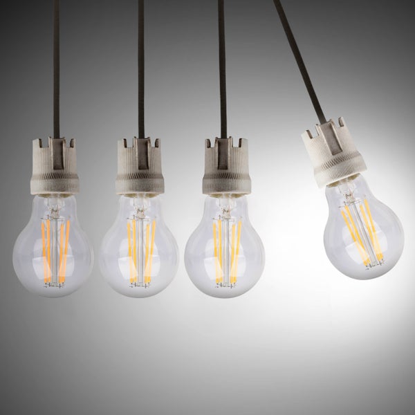 Pendel mit vier LED-Glühbirnen