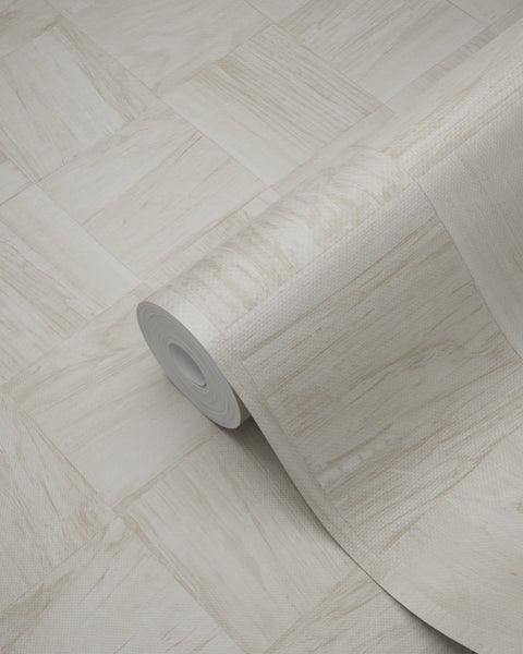 Origin Wallcoverings Tapete quadratische Holzstücke Beige - 53 cm x 10.05 m - 347517