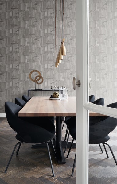 Origin Wallcoverings Tapete industrielle Wellplatten aus Metall 3D Dunkelgrau - 53 cm x 10.05 m - 347618