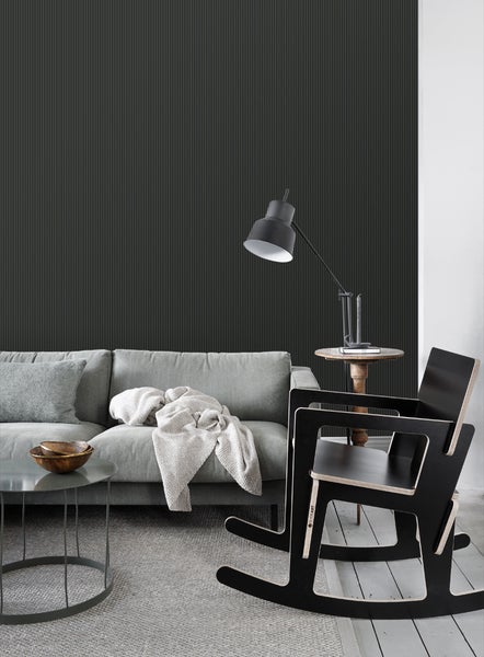 ESTAhome Tapete Streifen Schwarz und Weiß - 53 cm x 10.05 m - 136446