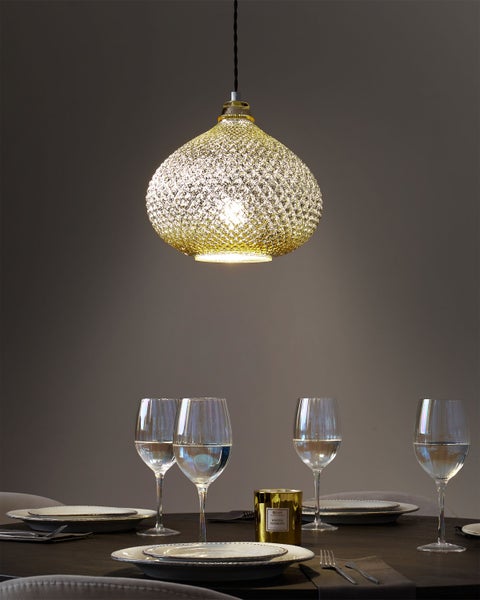 Hängeleuchte MADON Glas Gold