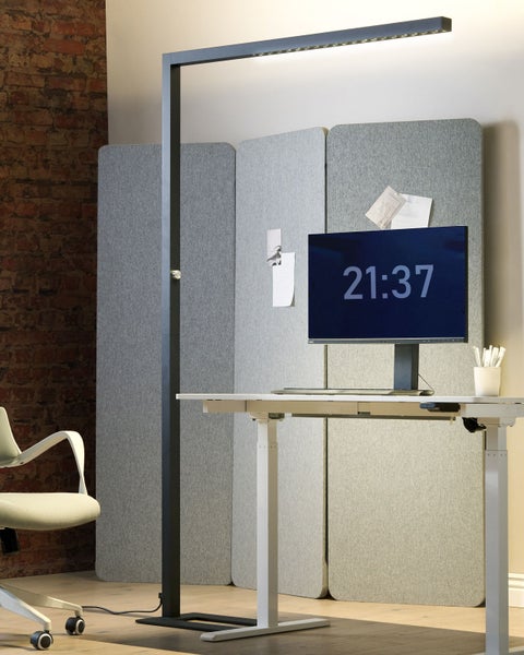LED Stehlampe SAGITTA mit Dimmer Metall Schwarz
