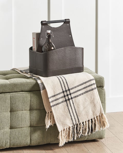 Magazinhalter aus Kunstleder mit Griff