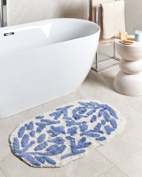 Badematte DERIK Blau 60 x 90 cm Baumwolle