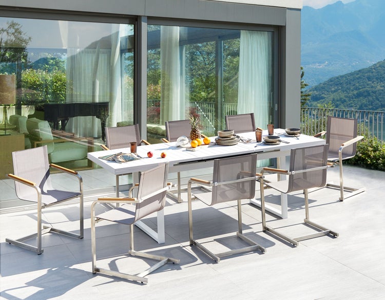 Gartenmöbel Set 8-Sitzer VALCANETTO/COSOLETO Metall Beige