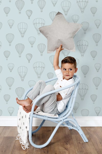 ESTAhome Tapete Luftballons Hellblau - 50 x 900 cm - 139719