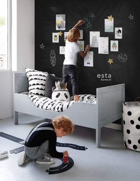 ESTAhome Magnettapete Kreidetafel  Schwarz - 53 x 560 cm - 155002
