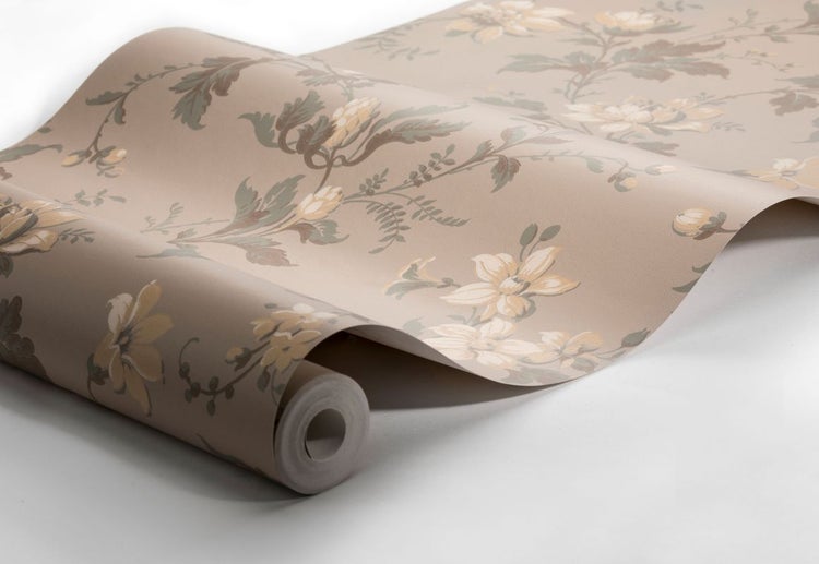 Borastapeter Tapete Blumenmuster Braun - 53 cm x 10.05 m - 660058