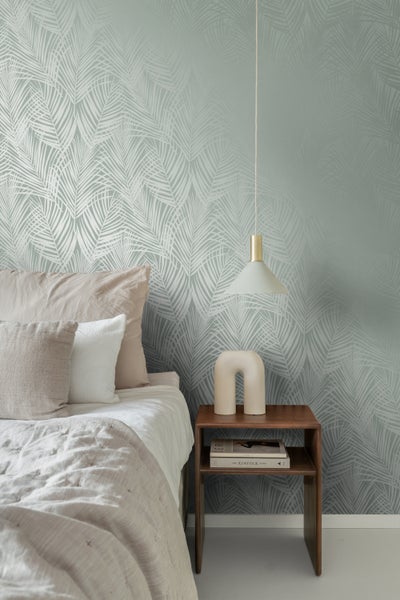 Origin Wallcoverings Tapete Palmenblätter Graugrün - 53 cm x 10.05 m - 347709