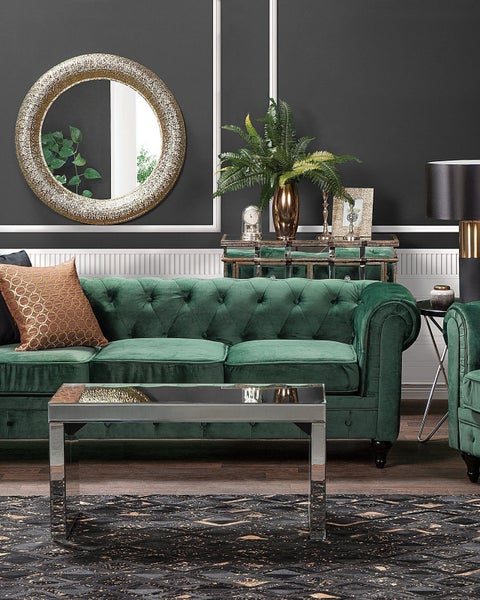 Rechteckiger Langflor-Teppich