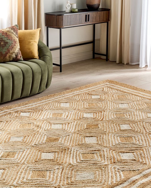 Teppich MENGEN Beige 200 x 300 cm Jute