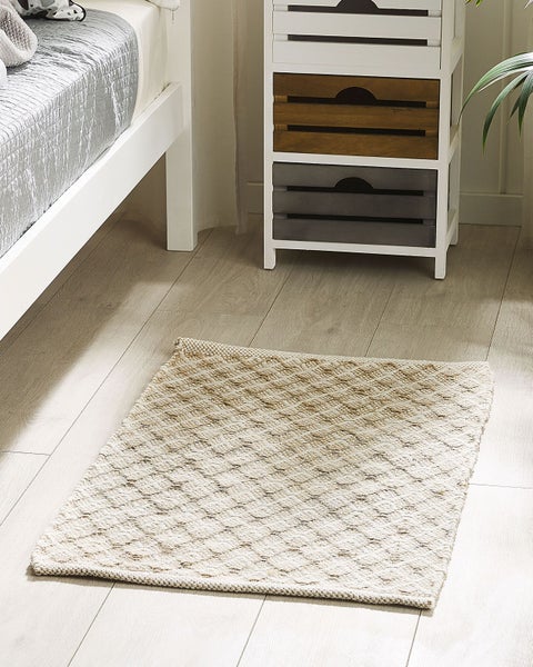 Teppich AKBEZ Hellbeige 50 x 80 cm Jute