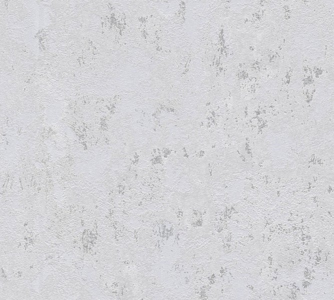 A.S. Création Tapete mit feiner Struktur Grau, Silber und Metallfarbe - 53 cm x 10.05 m - AS-393872