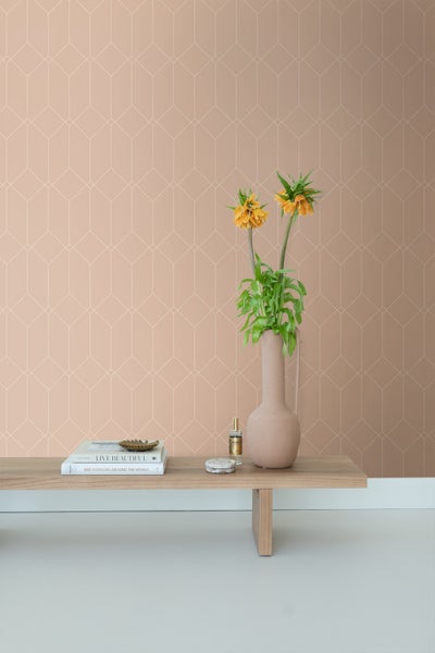 ESTAhome Tapete Art Decó Muster Terrakotta - 50 x 900 cm - 139748