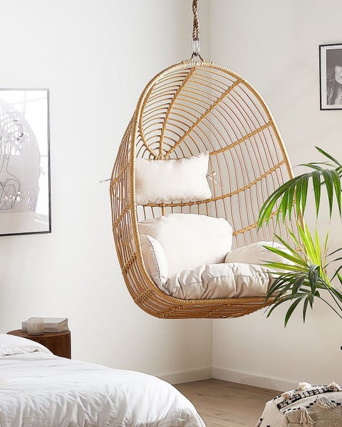 Hängesessel CASOLI Polyrattan Naturfarben