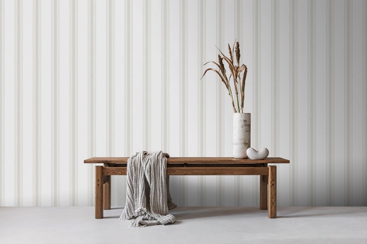 Sanders und Sanders Tapete Streifen Grau - 53 cm x 10 m - 640205