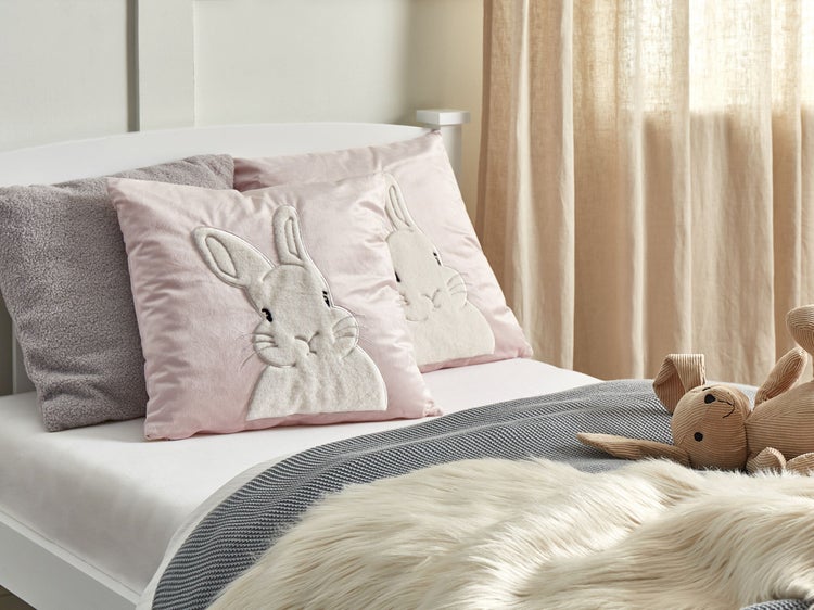 Dekokissen 2er Set IBERIS Samtstoff 45 x 45 cm Rosa