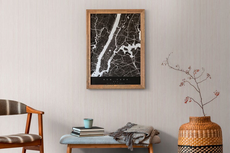 Nahaufnahme einer strukturierten Tapete mit horizontalen Linien