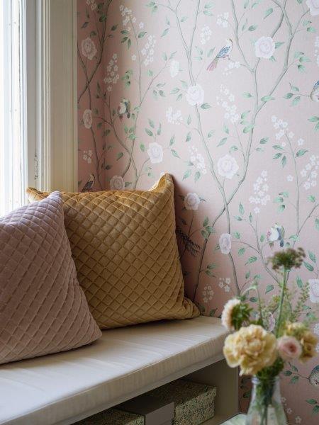 Borastapeter Tapete Blumen Rosa - 53 cm x 10.05 m - 660253