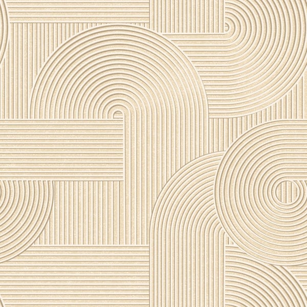 ESTAhome Tapete 3D-Muster Sandbeige - 50 x 900 cm - 139645