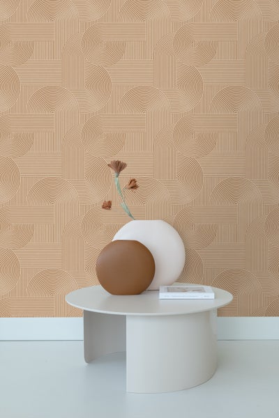 ESTAhome Tapete 3D-Muster Terrakotta - 50 x 900 cm - 139646