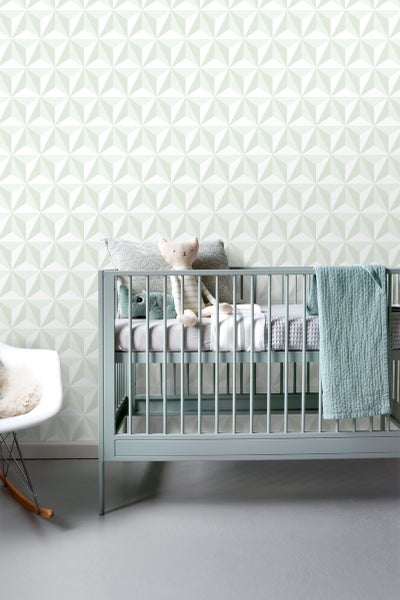 ESTAhome Tapete 3D-Muster Mintgrün - 53 cm x 10.05 m - 138913