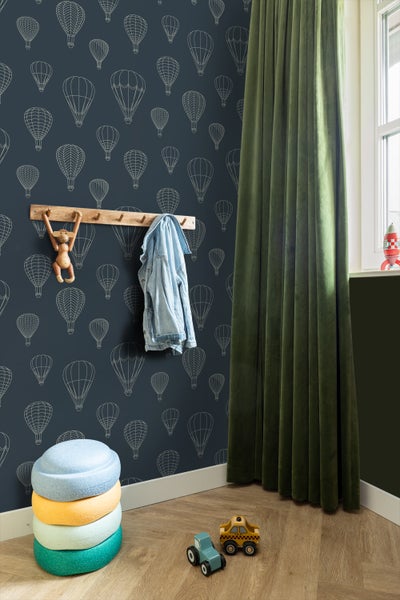 ESTAhome Tapete Luftballons Dunkelblau - 50 x 900 cm - 139721