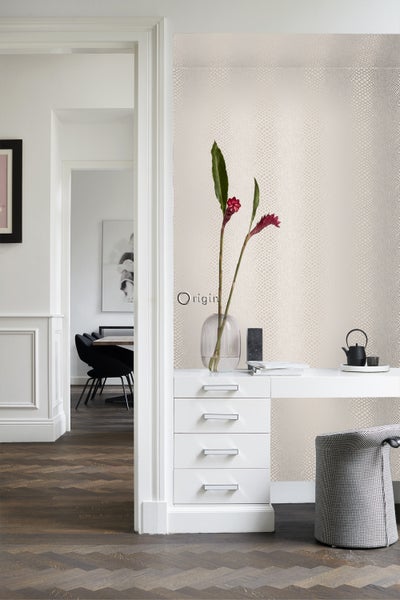 Origin Wallcoverings Tapete Schlangenhaut-Motiv Beige - 53 cm x 10,05 m - 347339