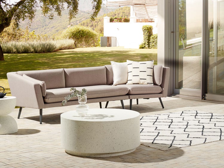 Gartensofa 3-Sitzer LORETELLO rechtsseitig Beige