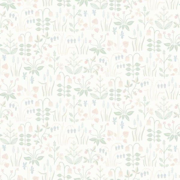 Borastapeter Tapete Feldblumen Pastell-Farben - 53 cm x 10.05 m - 660422