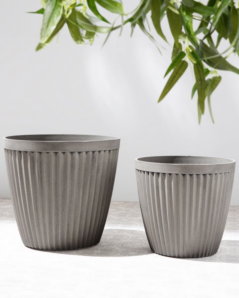 Blumenkübel POKA 36 cm Taupe