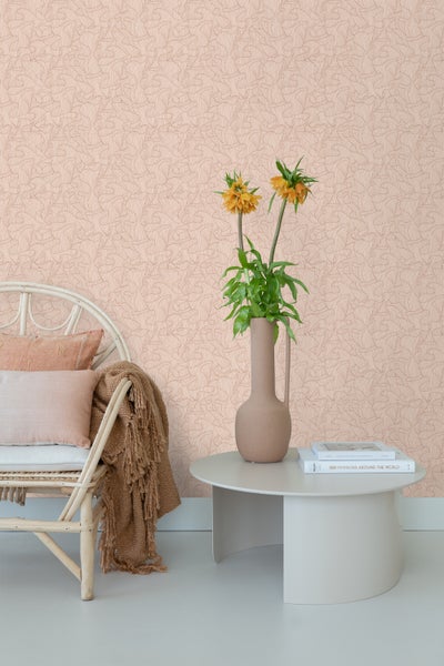 ESTAhome Tapete Koralle Terrakottarosa - 50 x 900 cm - 139501