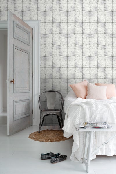 ESTAhome Tapete Zinkplatten Hellgrau - 53 cm x 10.05 m - 138877