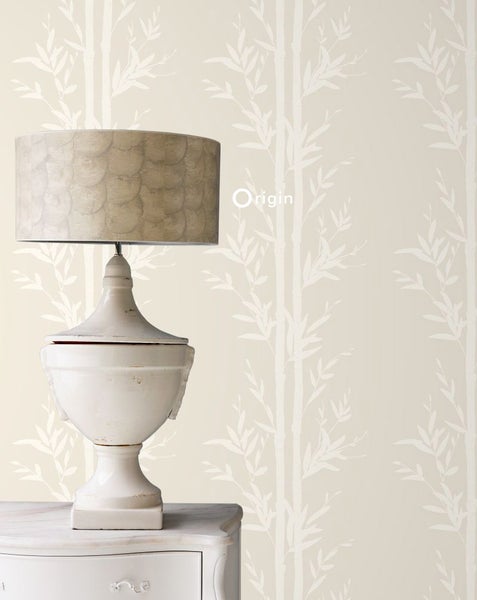 Origin Wallcoverings Tapete Bambusmuster Crême-Weiß - 53 cm x 10.05 m - 345750