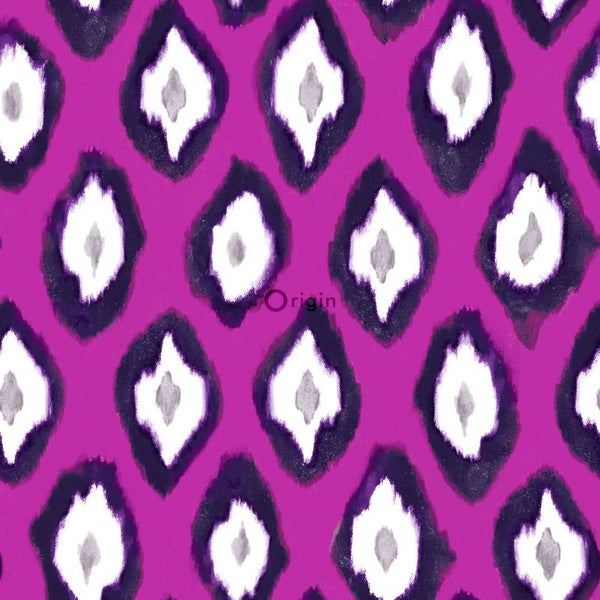 Origin Wallcoverings Tapete Ikat-Motiv Rosa - 53 cm x 10.05 m - 346918