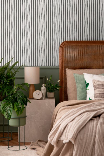 Sanders und Sanders Tapete Streifen Schwarz und Weiß - 53 cm x 10 m - 640546
