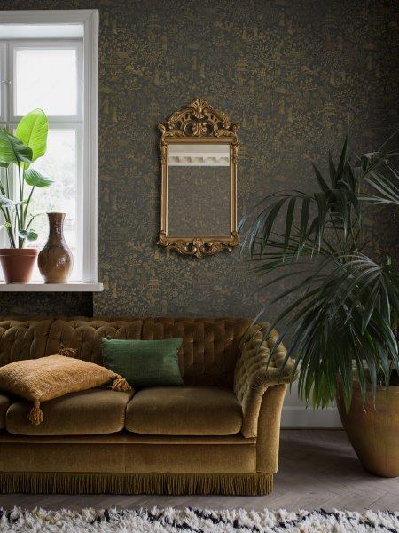 Borastapeter Tapete Blumen Braun - 53 cm x 10.05 m - 660279