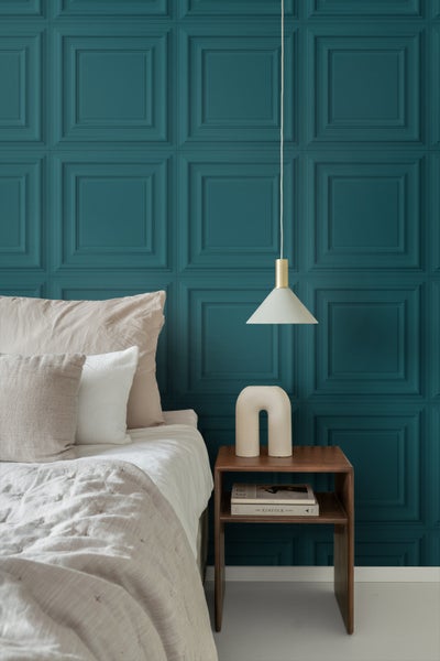 Origin Wallcoverings Tapete Holzwandverkleidung Petrolblau - 53 cm x 10.05 m - 347813