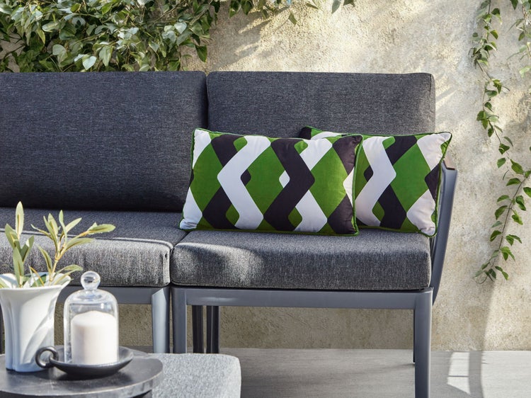 Gartenkissen 2er Set SWAY Geometrisches Muster 30 x 50 cm Bunt