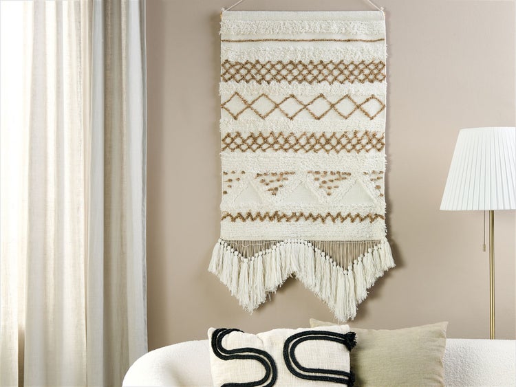Wandbehang BAZDAN Baumwolle 107 cm Beige