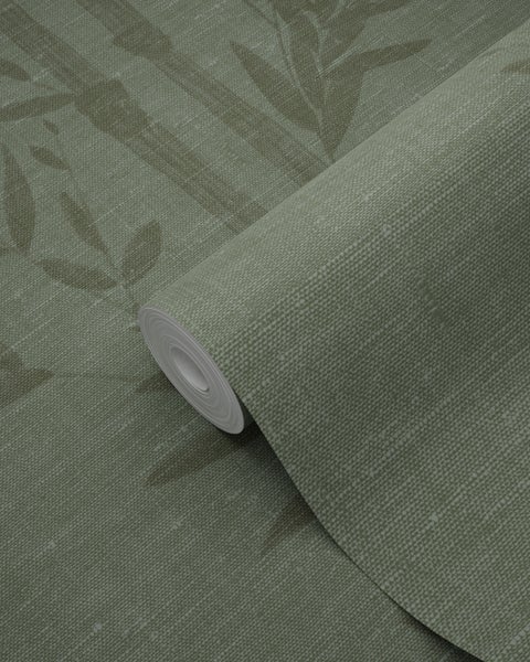 Origin Wallcoverings Tapete Bambusmuster Graugrün - 50 x 900 cm - 347928