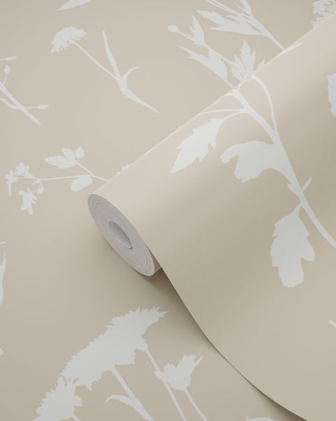 ESTAhome Tapete Feldblumen Sandbeige - 53 cm x 10.05 m - 139484
