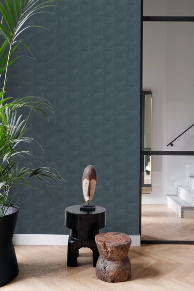 Origin Wallcoverings Tapete 3D-Muster Dunkelblau - 50 x 900 cm - 347998