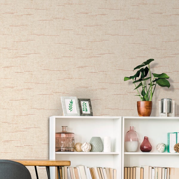 Sanders und Sanders Tapete Gewebeoptik Beige - 53 cm x 10 m - 640536