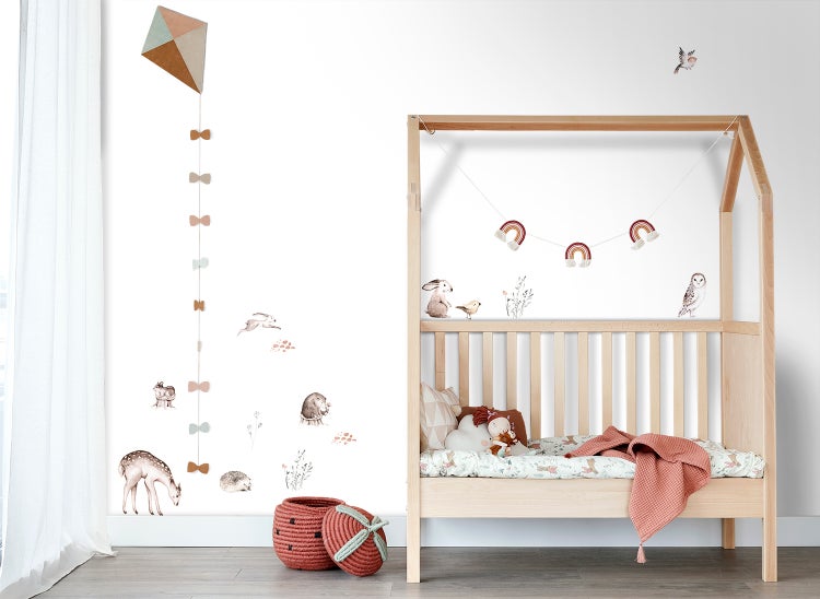 ESTAhome Wandtattoo Waldtiere Braun - 47.5 x 66 cm - 156103