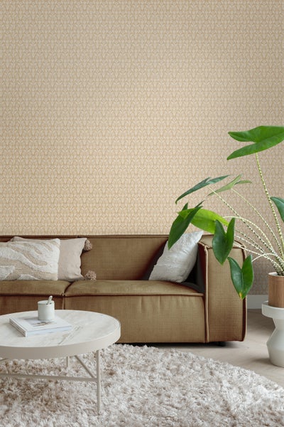 Borastapeter Tapete Blumen Braun und Beige - 53 cm x 10.05 m - 660089