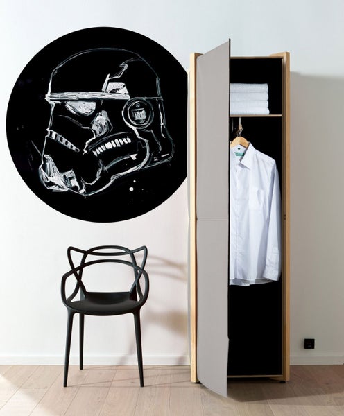 Disney selbstklebende runde Tapete Star Wars Stormtrooper Schwarz-Weiß - Ø 128 cm - 612021