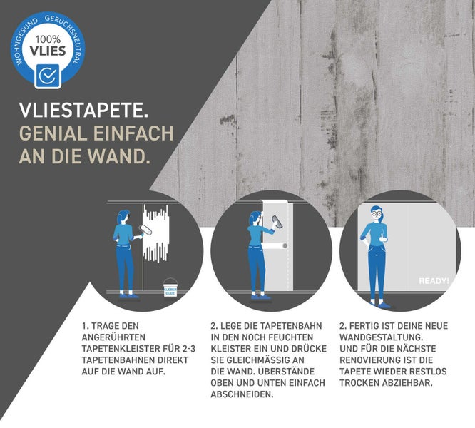 Anleitung zur Anbringung von Vliestapeten