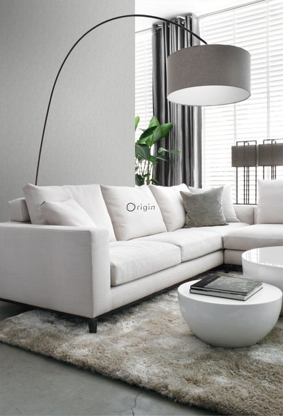 Origin Wallcoverings Tapete Fischgrätmuster Hellgrau - 0,53 x 10,05 m - 347664